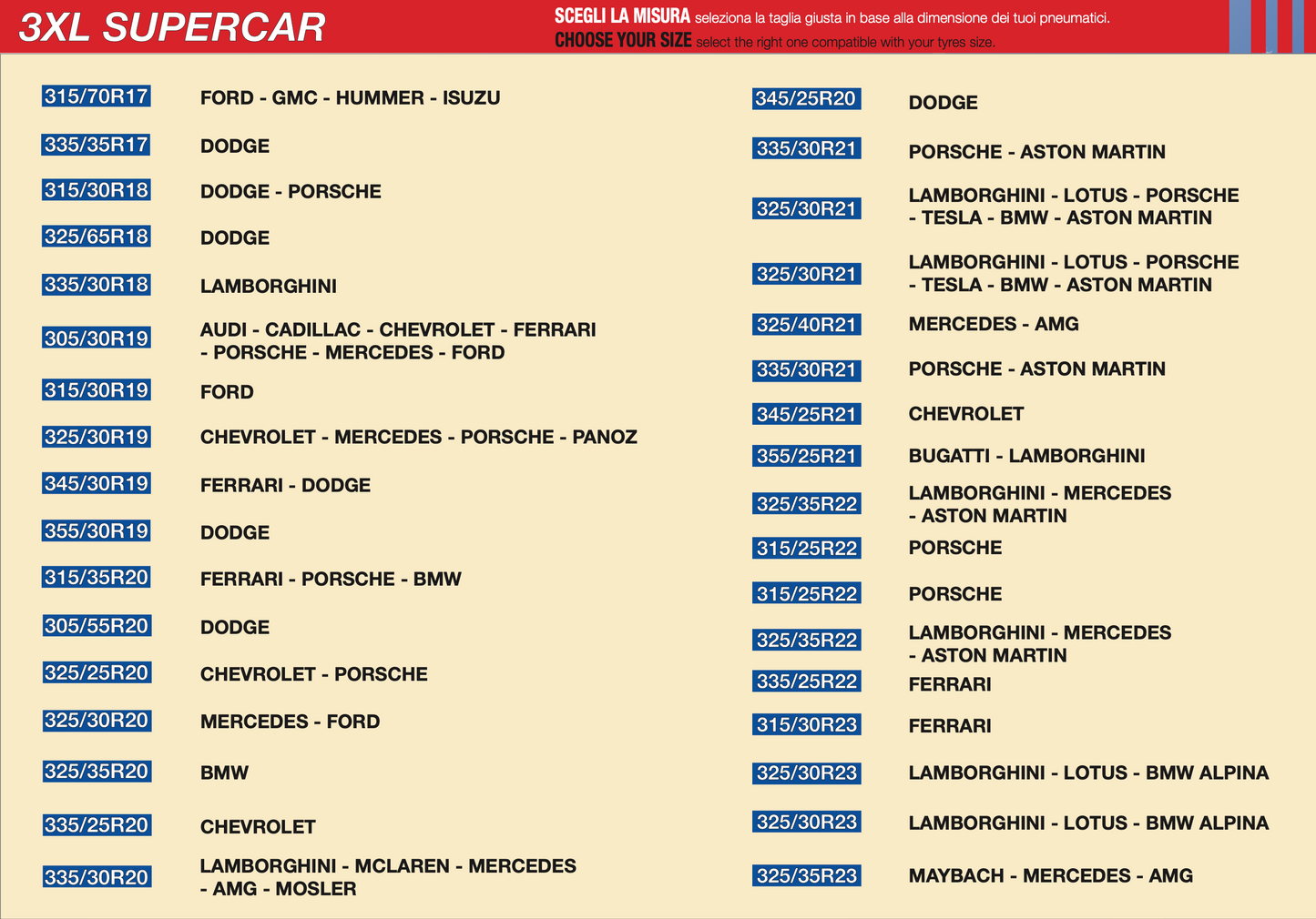 CALZE DA NEVE Taglia 3XL SUPERCAR / TEXTILE SNOW CHAINS SIZE 3XL